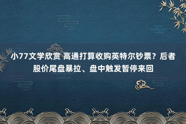 小77文学欣赏 高通打算收购英特尔钞票？后者股价尾盘暴拉、盘中触发暂停来回