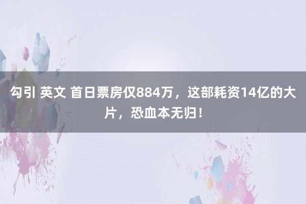 勾引 英文 首日票房仅884万，这部耗资14亿的大片，恐血本无归！