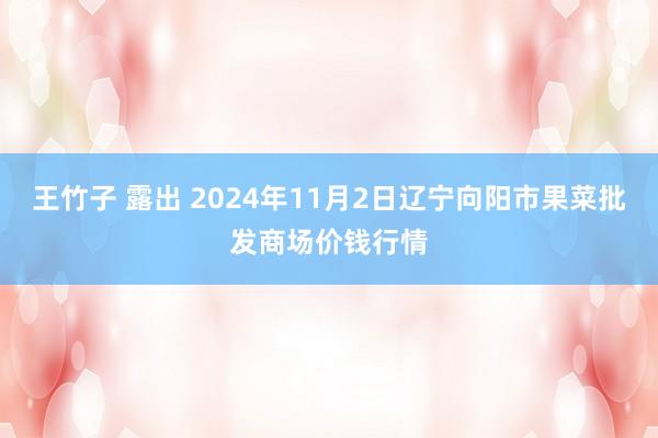 王竹子 露出 2024年11月2日辽宁向阳市果菜批发商场价钱行情