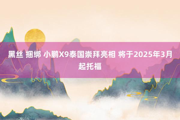 黑丝 捆绑 小鹏X9泰国崇拜亮相 将于2025年3月起托福