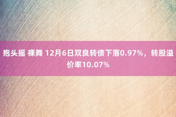 抱头摇 裸舞 12月6日双良转债下落0.97%，转股溢价率10.07%