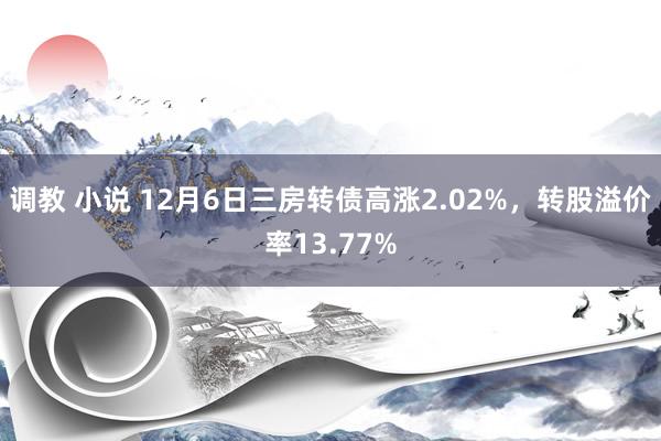 调教 小说 12月6日三房转债高涨2.02%，转股溢价率13.77%