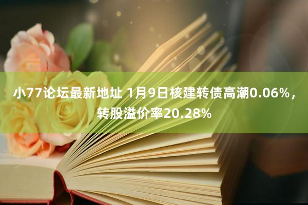 小77论坛最新地址 1月9日核建转债高潮0.06%，转股溢价率20.28%