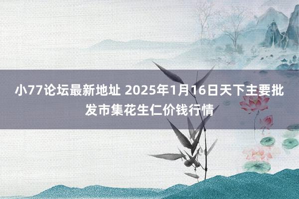 小77论坛最新地址 2025年1月16日天下主要批发市集花生仁价钱行情