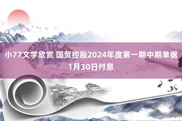 小77文学欣赏 国贸控股2024年度第一期中期单据1月30日付息